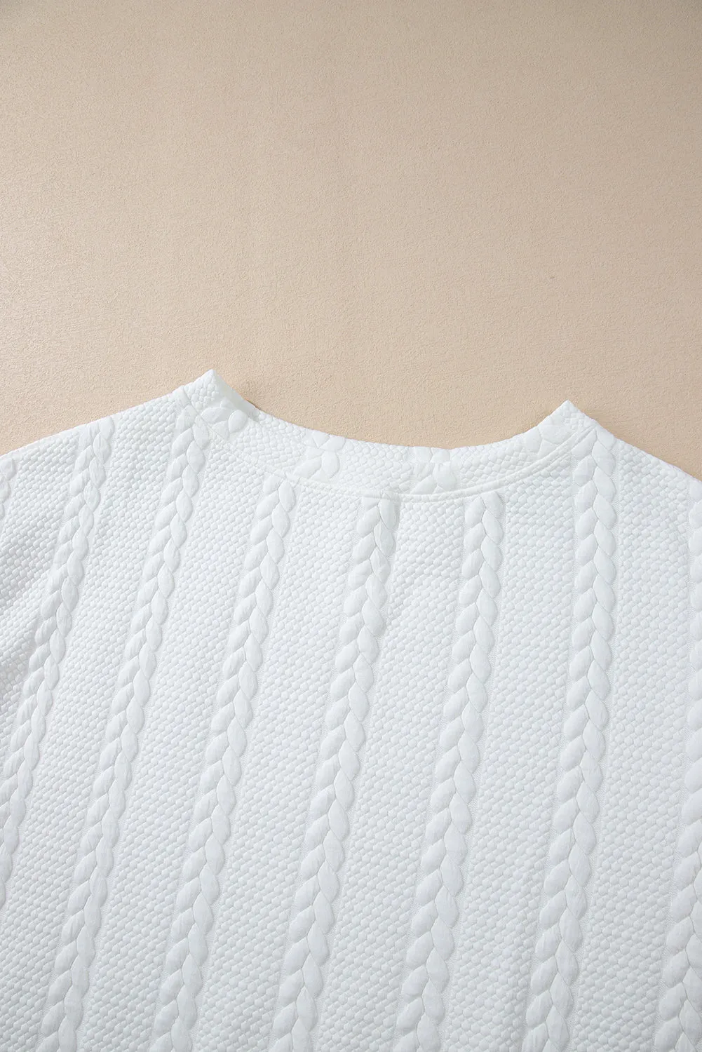 Cable Loose Plus Size Sweatshirt