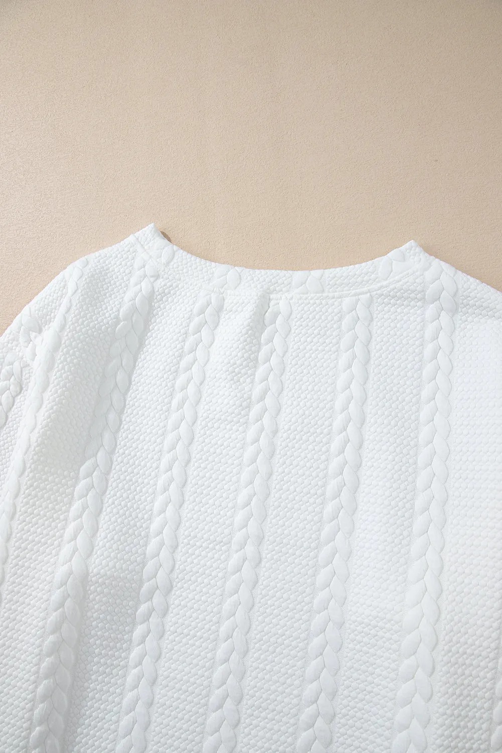 Cable Loose Plus Size Sweatshirt