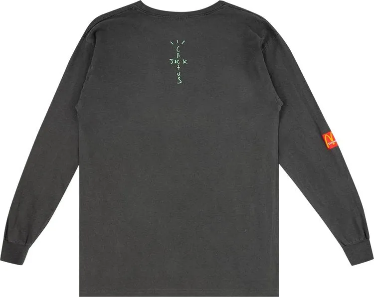 Cactus Jack by Travis Scott x McDonald's Smile Long-Sleeve T-Shirt 'Black Pigment Dye', black