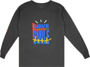 Cactus Jack by Travis Scott x McDonald's Smile Long-Sleeve T-Shirt 'Black Pigment Dye', black
