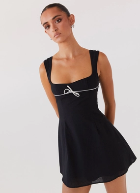 Lightweight Fabric Cadence Mini Dress - Black