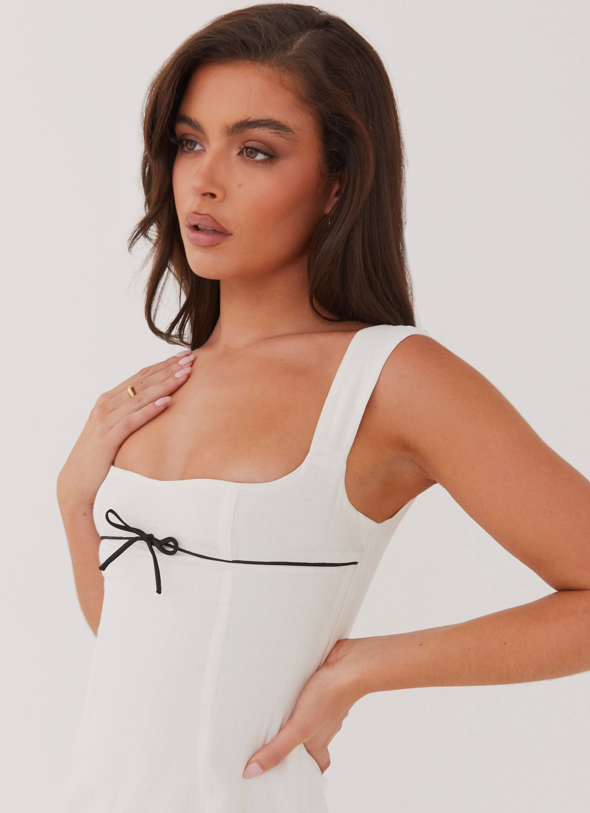 Cadence Mini Dress - White Skin Touch