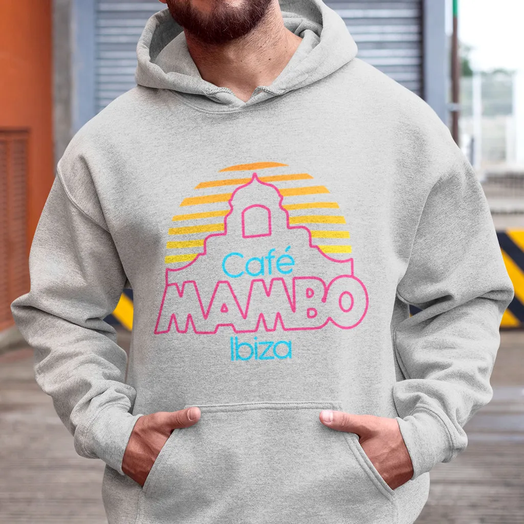 Cafe Mambo Ibiza Logo Athletic Grey Hoodie NEW