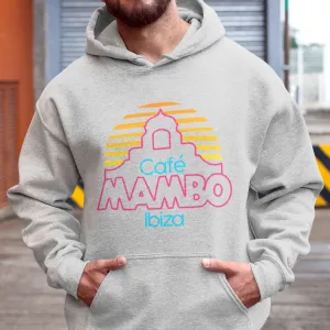 Cafe Mambo Ibiza Logo Athletic Grey Hoodie NEW