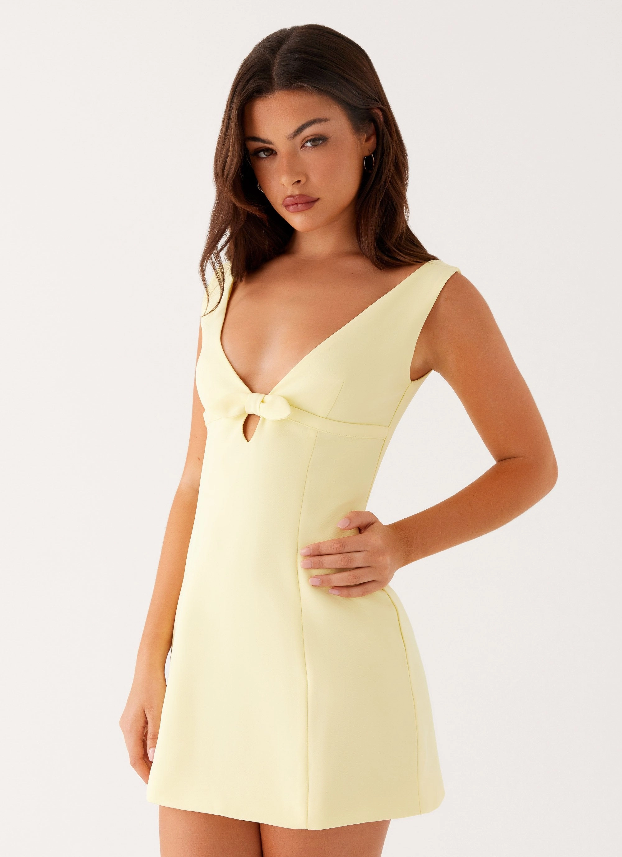 Casual Edge Art-Gallery Caitlin Mini Dress - Yellow