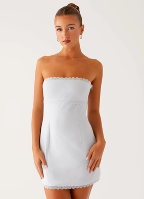 Cala Mini Dress - Blue thermal layer Comfy and Chic Flexible Mood Cala Mini Dress - Blue