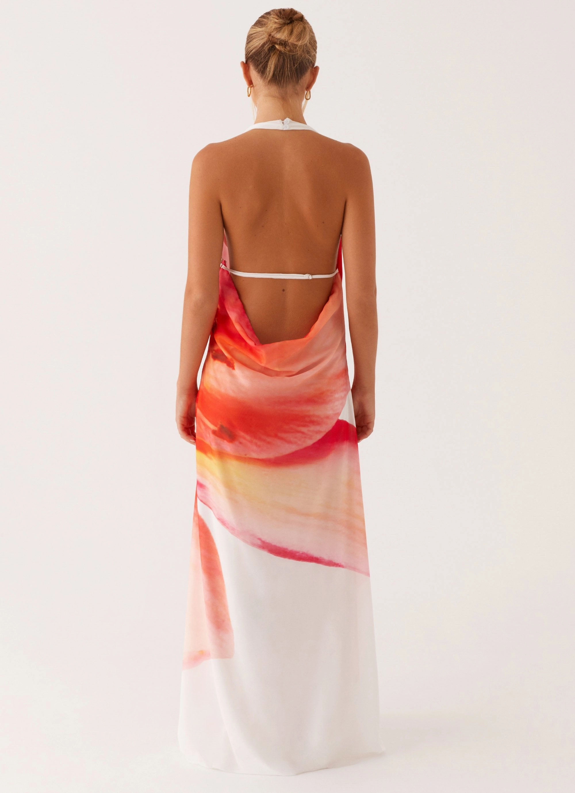 Calabasas Maxi Dress - White Floral Insulating-Lining