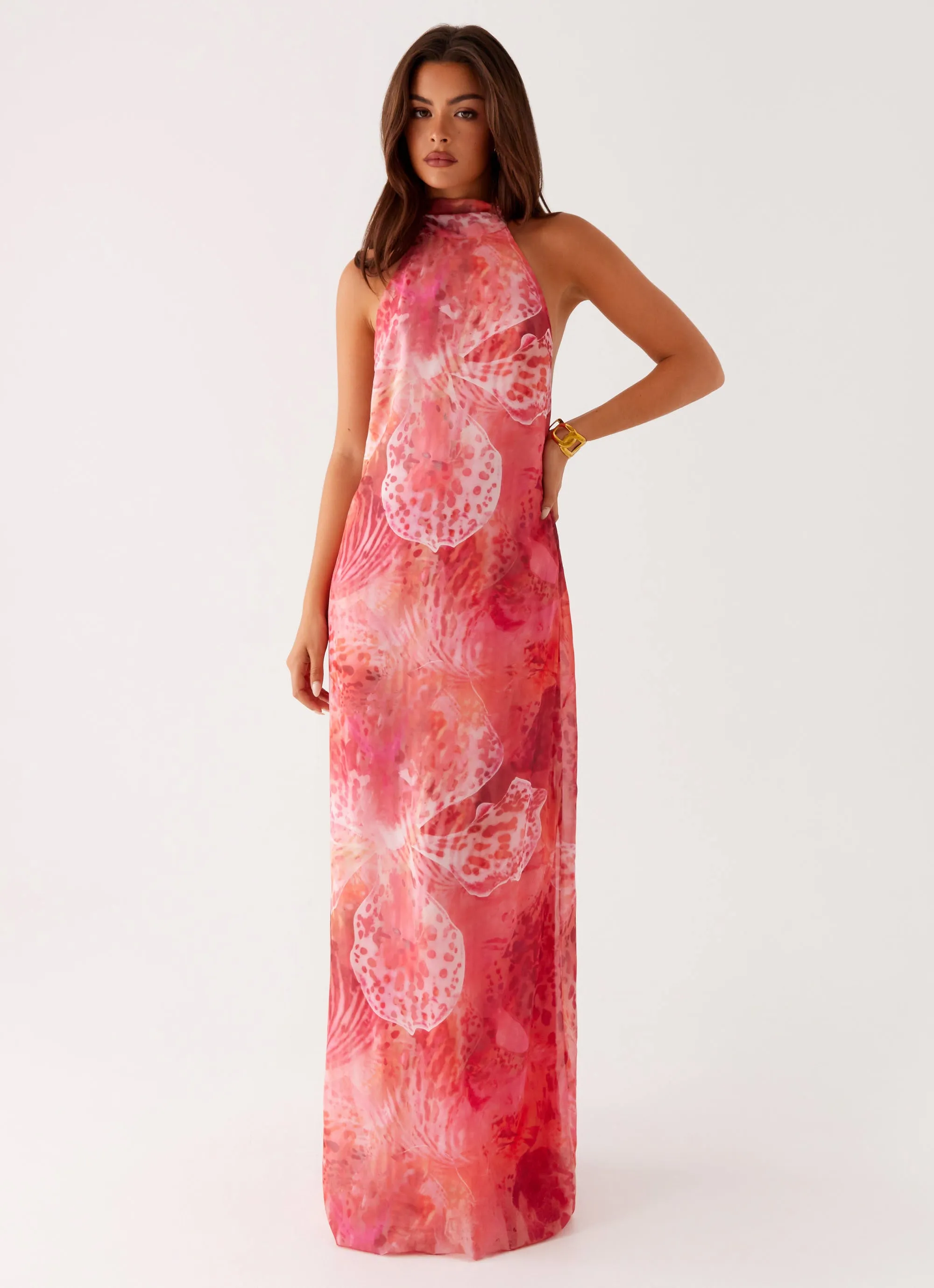 California Maxi Dress - Flamingo Fling Trendsetting Gym Appropriate