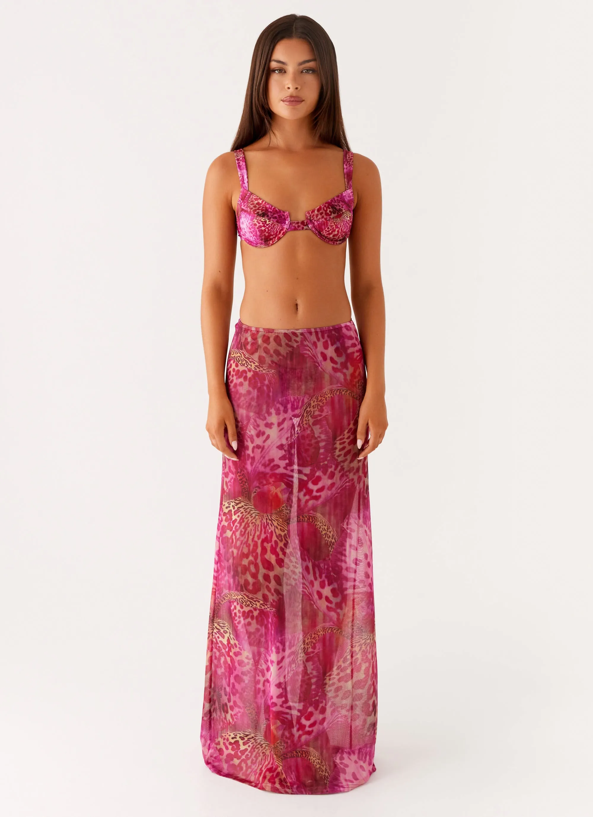 Camellia Maxi Skirt - Lavender Lagoon Teen Fashion Embroidered Detail