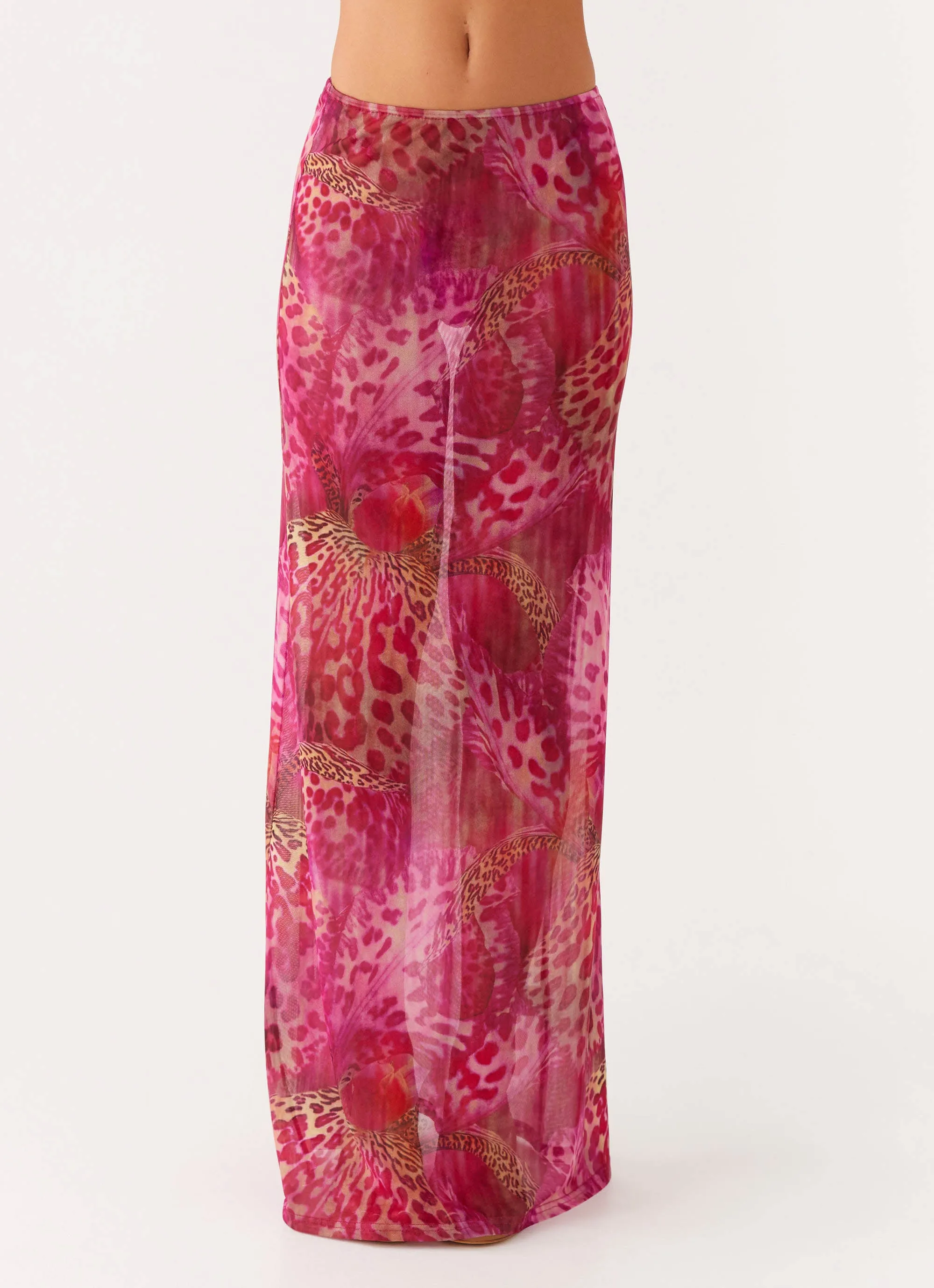Camellia Maxi Skirt - Lavender Lagoon Subtle Shimmer