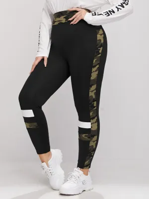Camo Cropped Plus Size Leggings