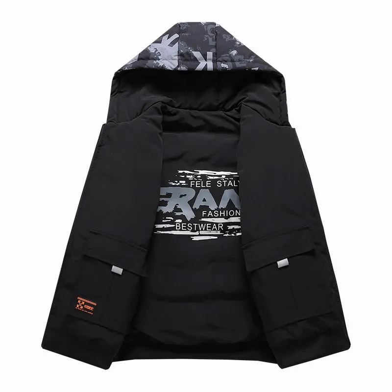 Camouflage Men's Hooded Winter Padded Parka Jacket