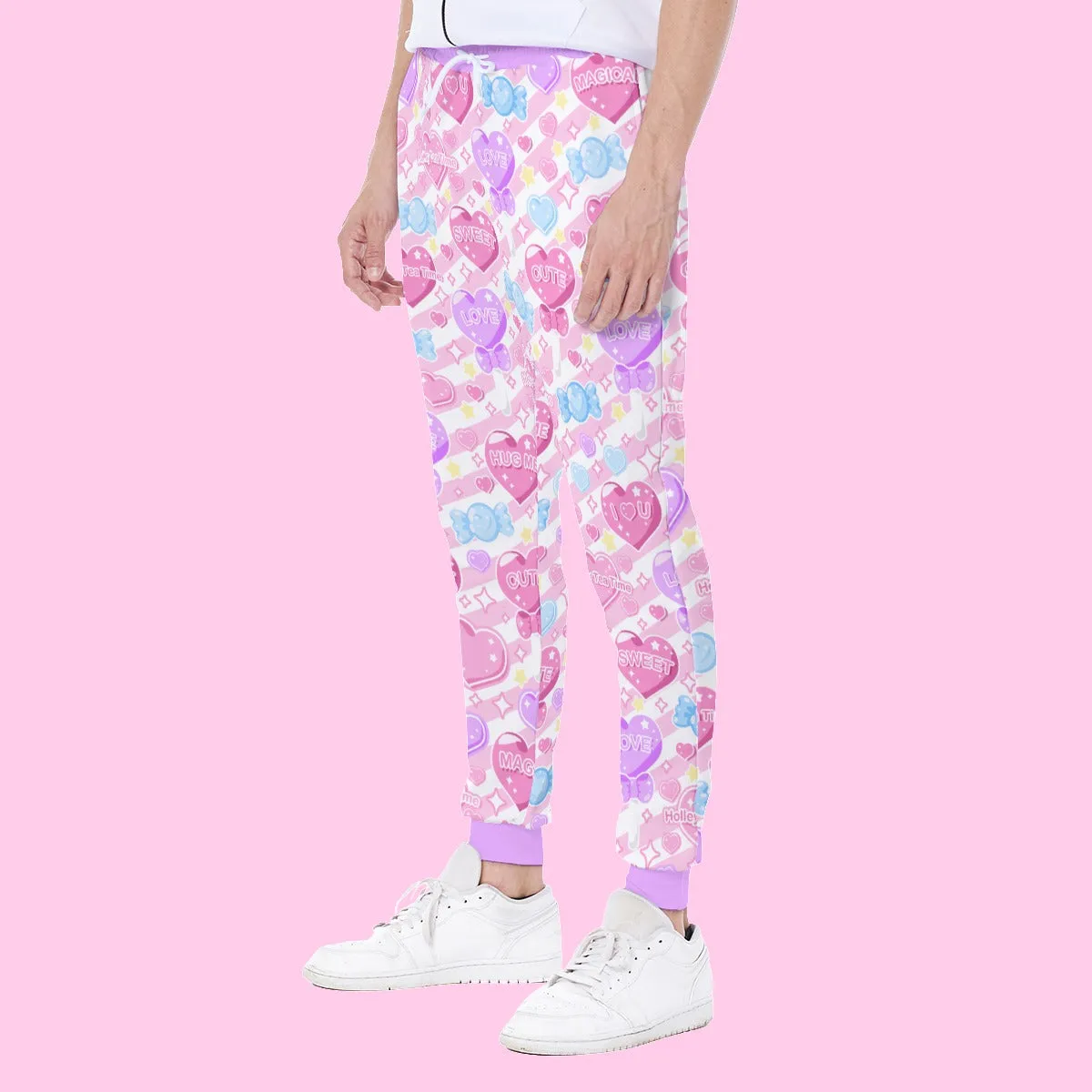 Candy Love Hearts (Colorful Cutie) Men's Sweatpants