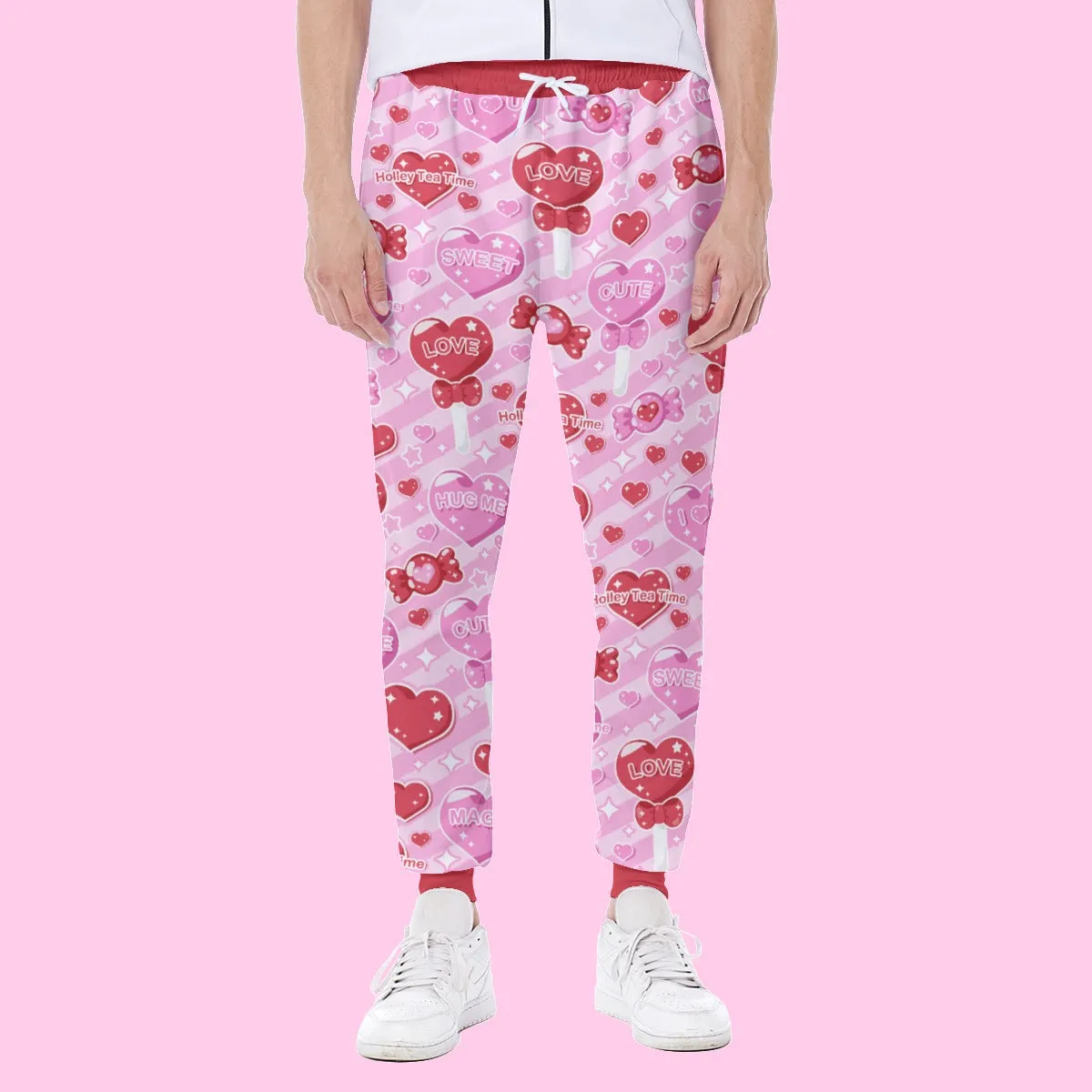 Candy Love Hearts (Red Cutie) Men's Sweatpants