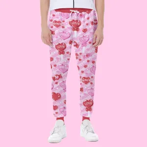 Candy Love Hearts (Red Cutie) Men's Sweatpants