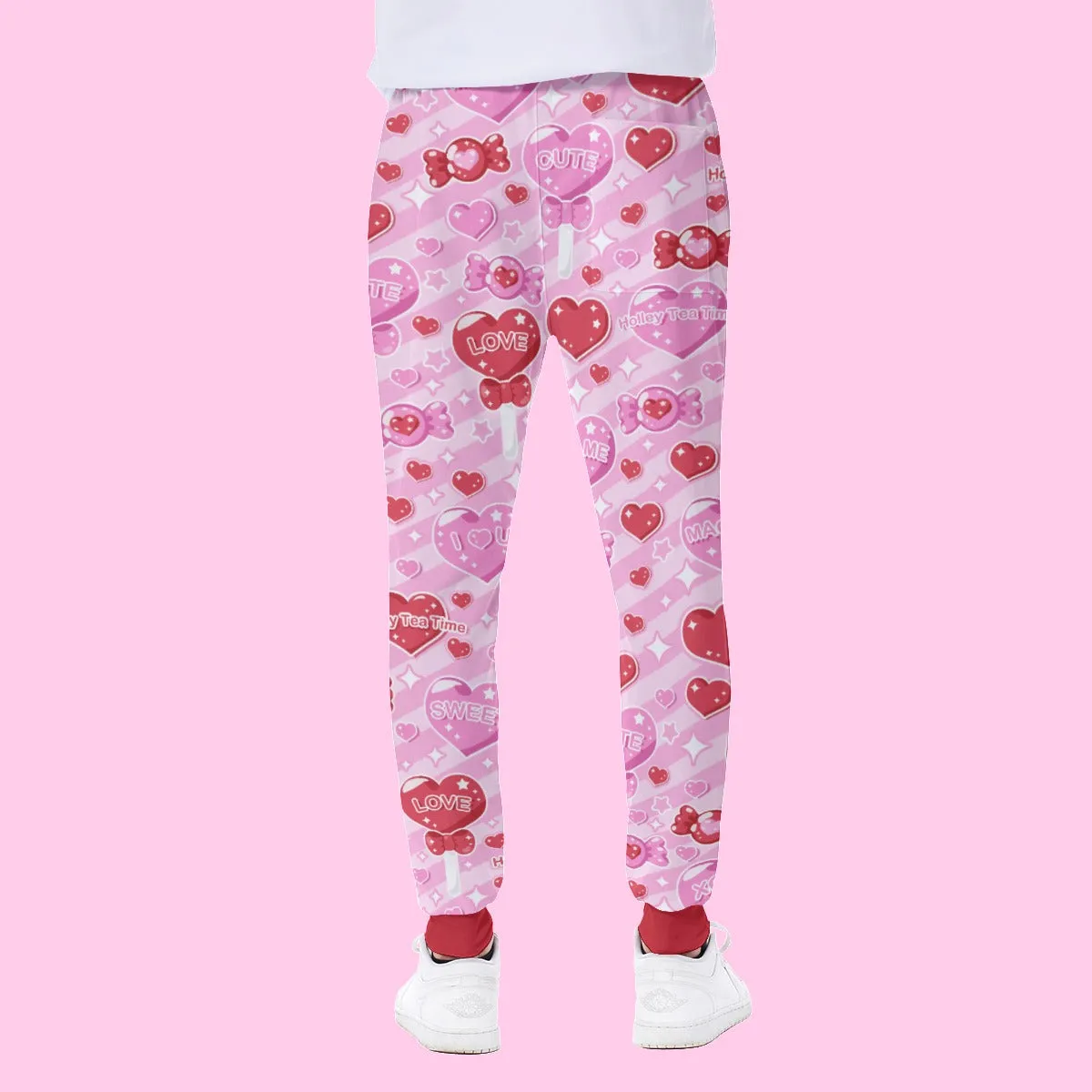 Candy Love Hearts (Red Cutie) Men's Sweatpants