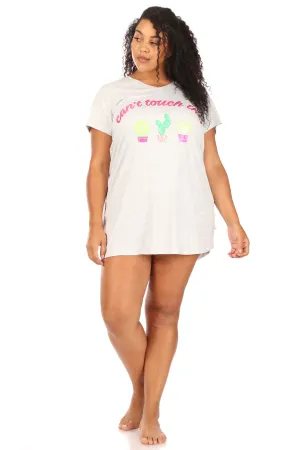 Can't Touch This Plus Size Nightshirt with Scrunchies