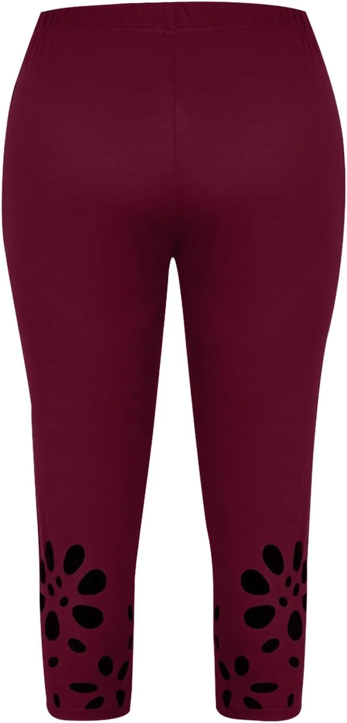 Capri Leggings for Women 2025 Summer High Waist Yoga Tights Cropped Comfy Stretchy Leggings Workout Compression Pants