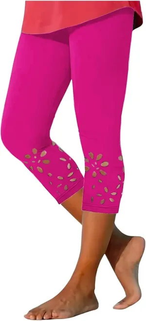 Capri Leggings for Women 2025 Summer High Waist Yoga Tights Cropped Comfy Stretchy Leggings Workout Compression Pants