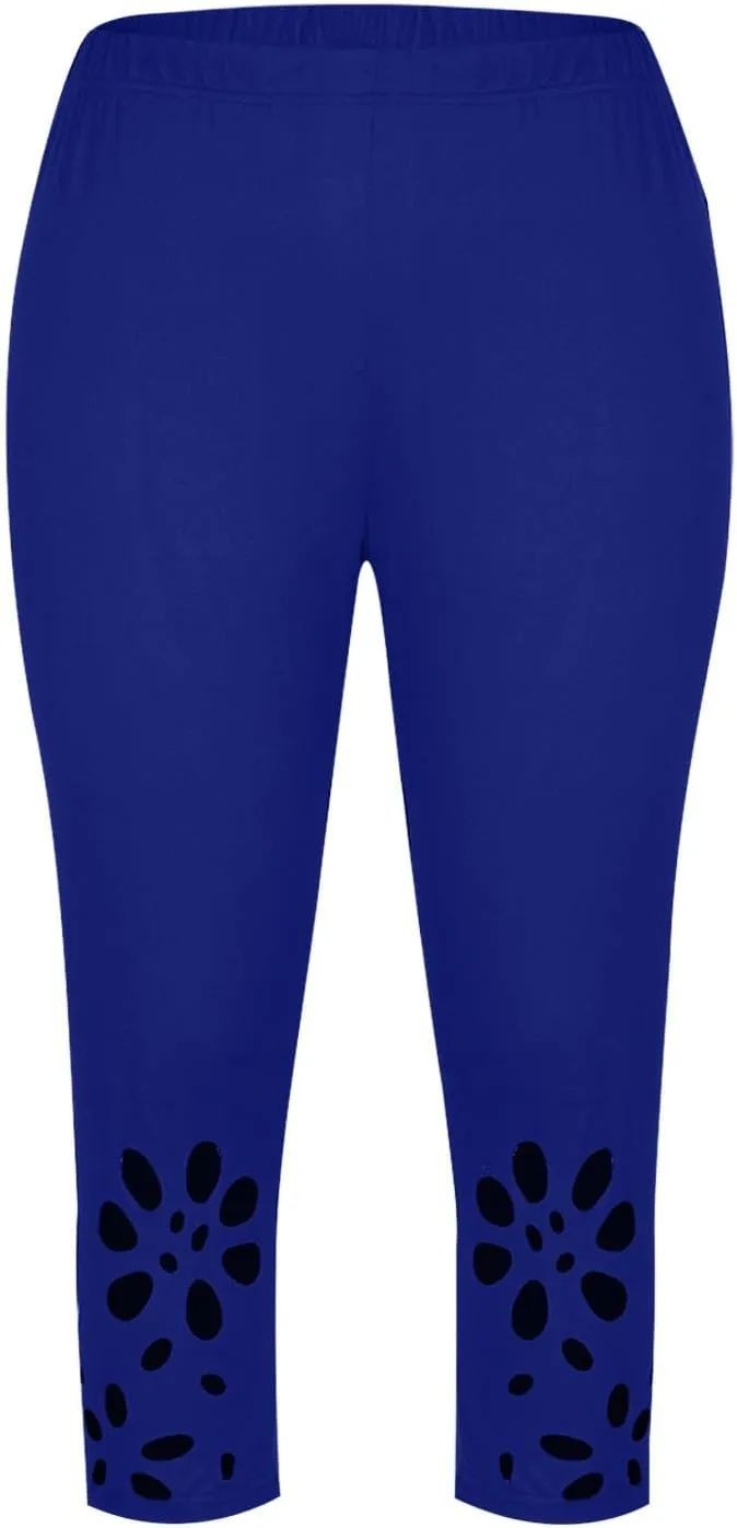 Capri Leggings for Women 2025 Summer High Waist Yoga Tights Cropped Comfy Stretchy Leggings Workout Compression Pants