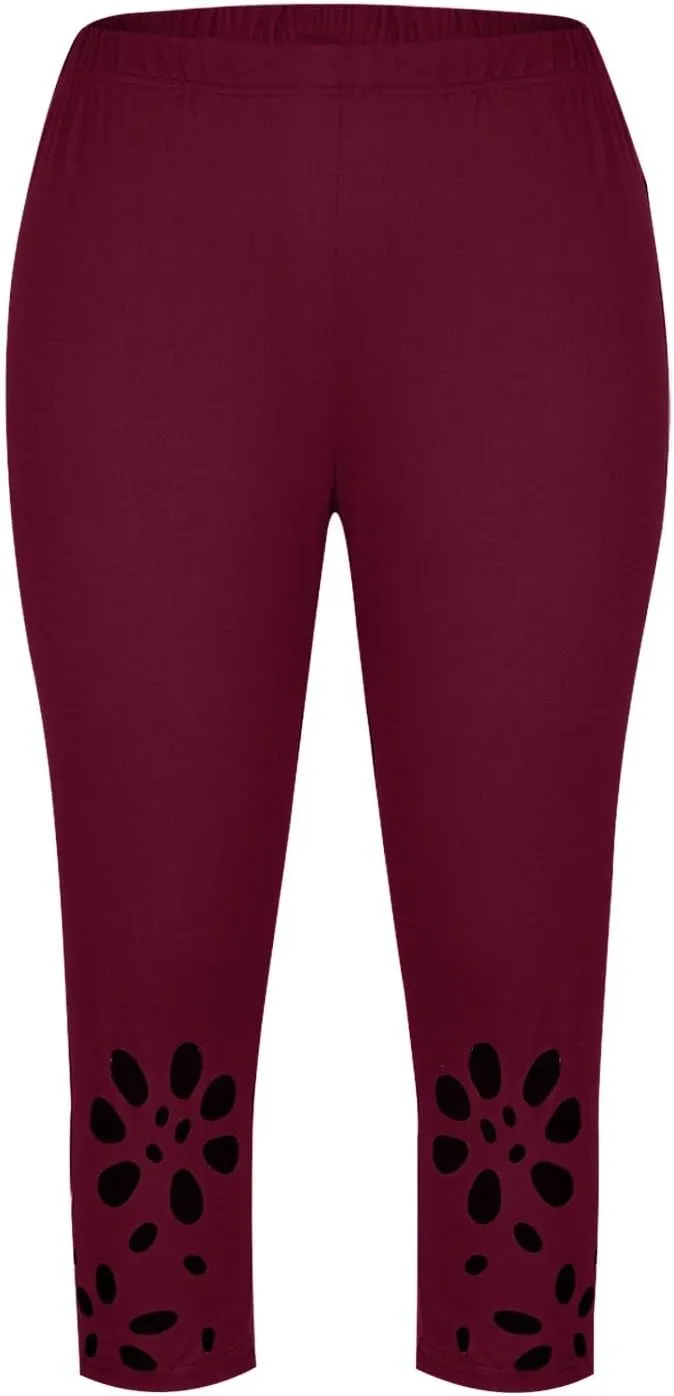 Capri Leggings for Women 2025 Summer High Waist Yoga Tights Cropped Comfy Stretchy Leggings Workout Compression Pants