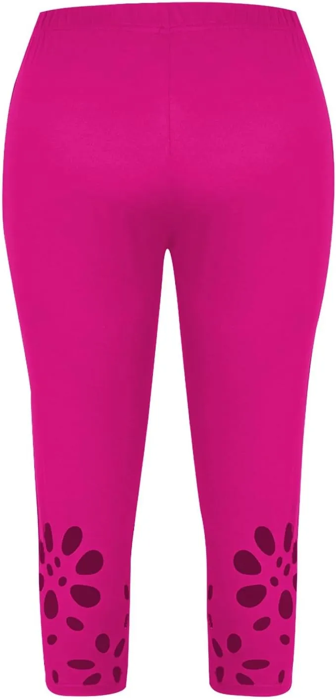 Capri Leggings for Women 2025 Summer High Waist Yoga Tights Cropped Comfy Stretchy Leggings Workout Compression Pants