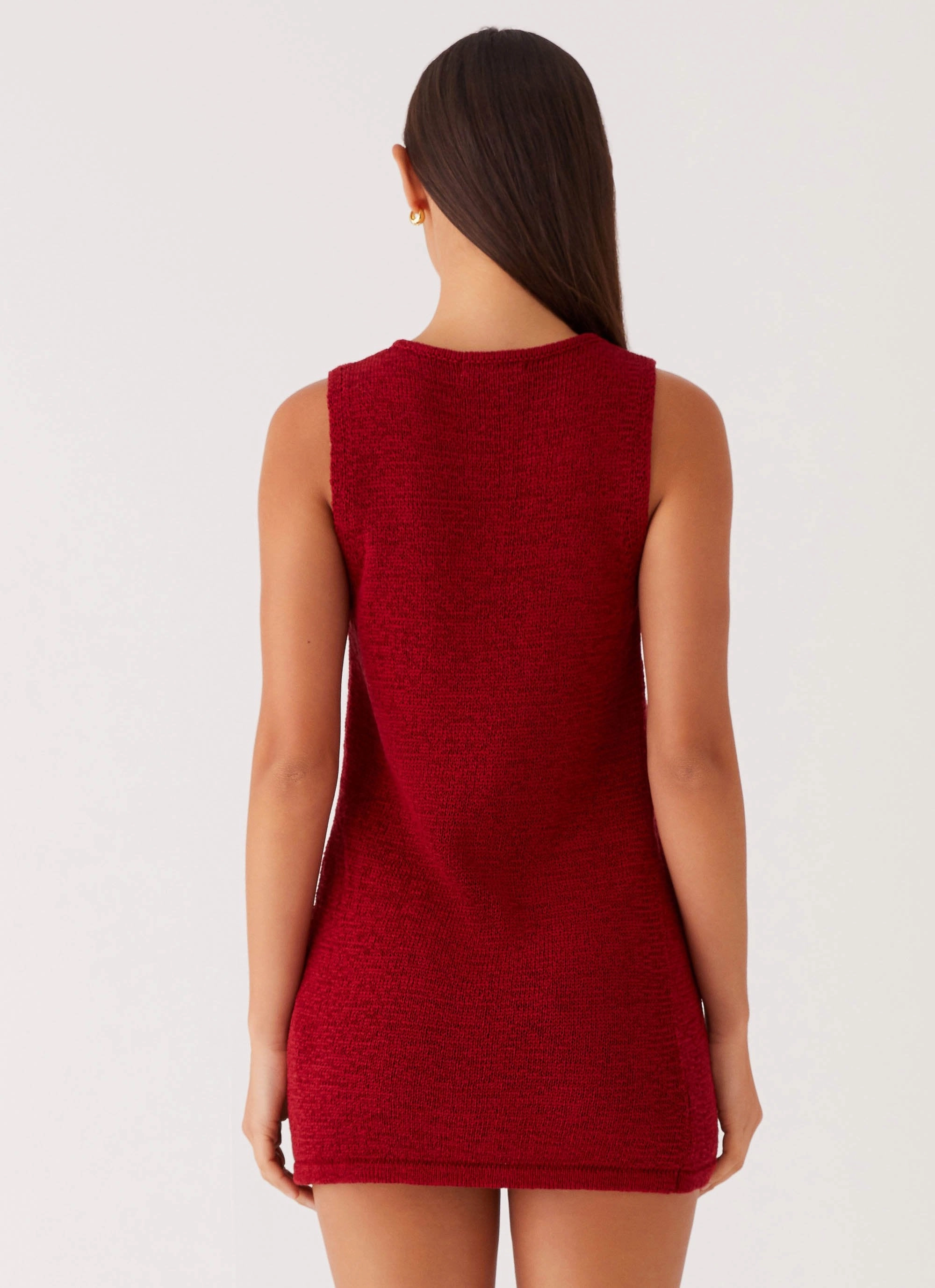 Torsion Support Structure Capri Glow Knit Top - Maroon