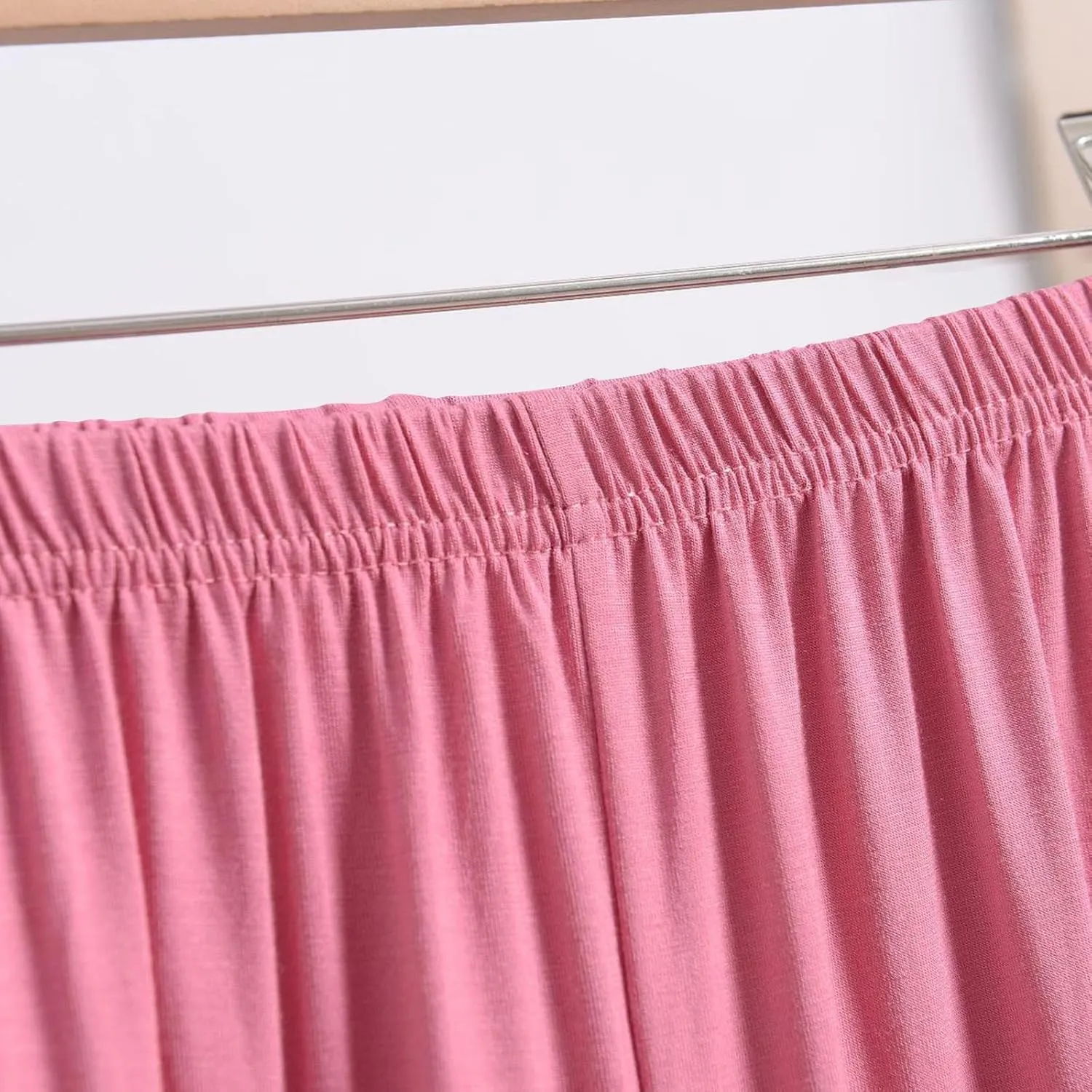 Capris Lounge Pants for Women Soft Modal Comfy Summer Pajamas Loose Elastic Waist Pj Bottoms Cropped Sleepwear Trousers