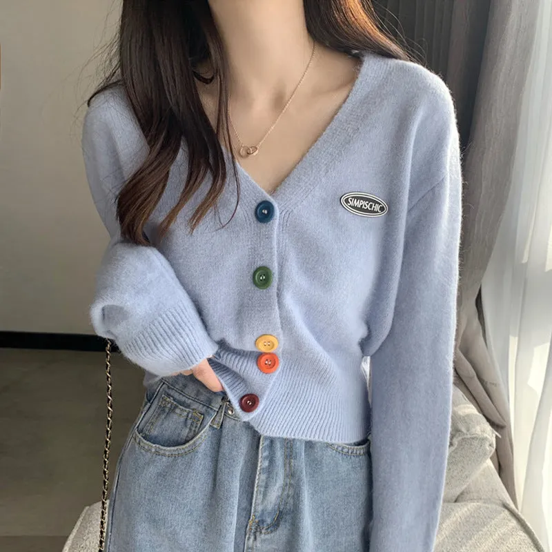 Cardigan Women Vintage Hong Kong Loose Japanese Sweater