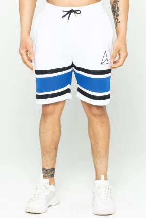 Cardinal Stripe Men's Jogger Shorts - White