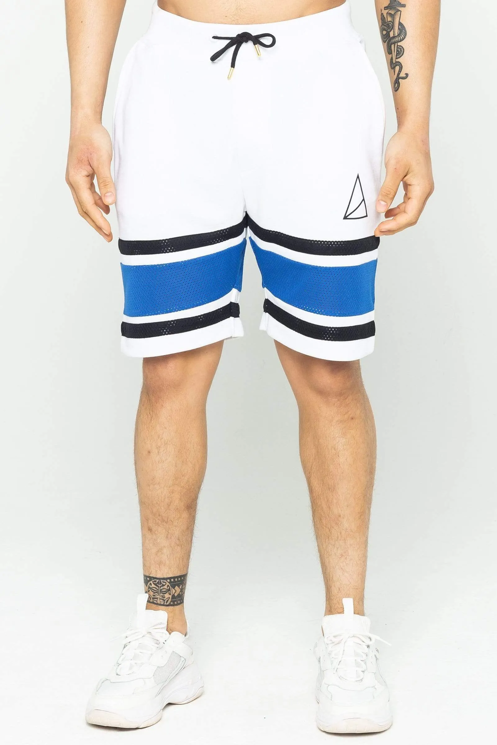 Cardinal Stripe Men's Jogger Shorts - White
