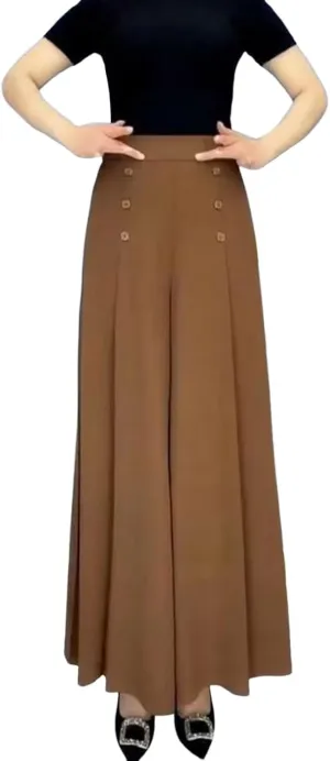 Cargo Capri Pants for Women Womens Cotton Linen Pants High Waisted Button Down Straight Long Trousers Palazzo Womens