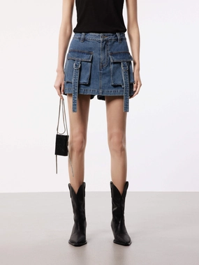 Cargo Pocket Denim Skorts Cargo Pocket Denim Skorts