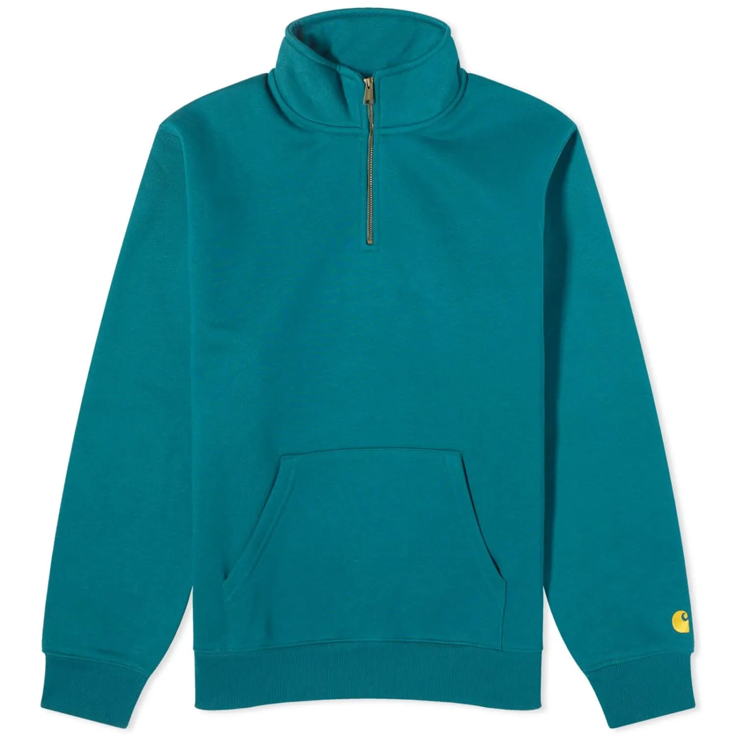 Carhartt Wip Chase Neck Zip Sweatshirt, turquoise