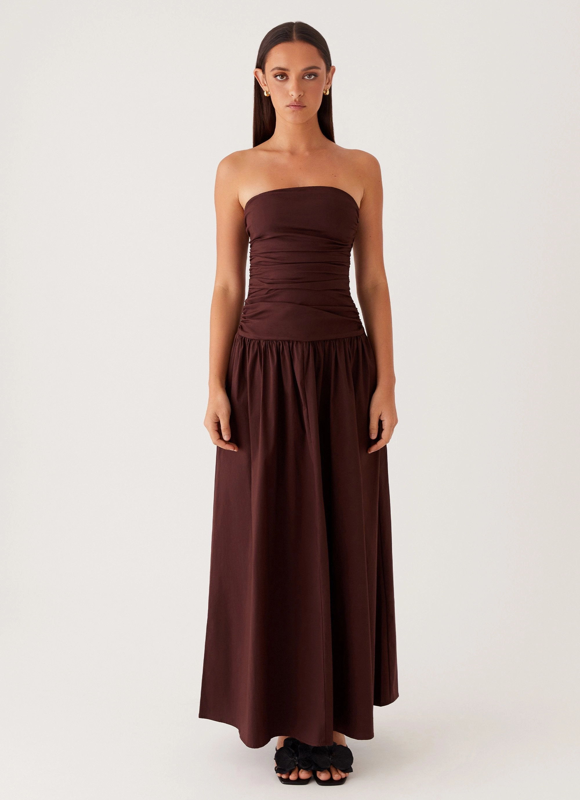 Comfy and Cozy Refined Vibe Carmel Maxi Dress - Brown