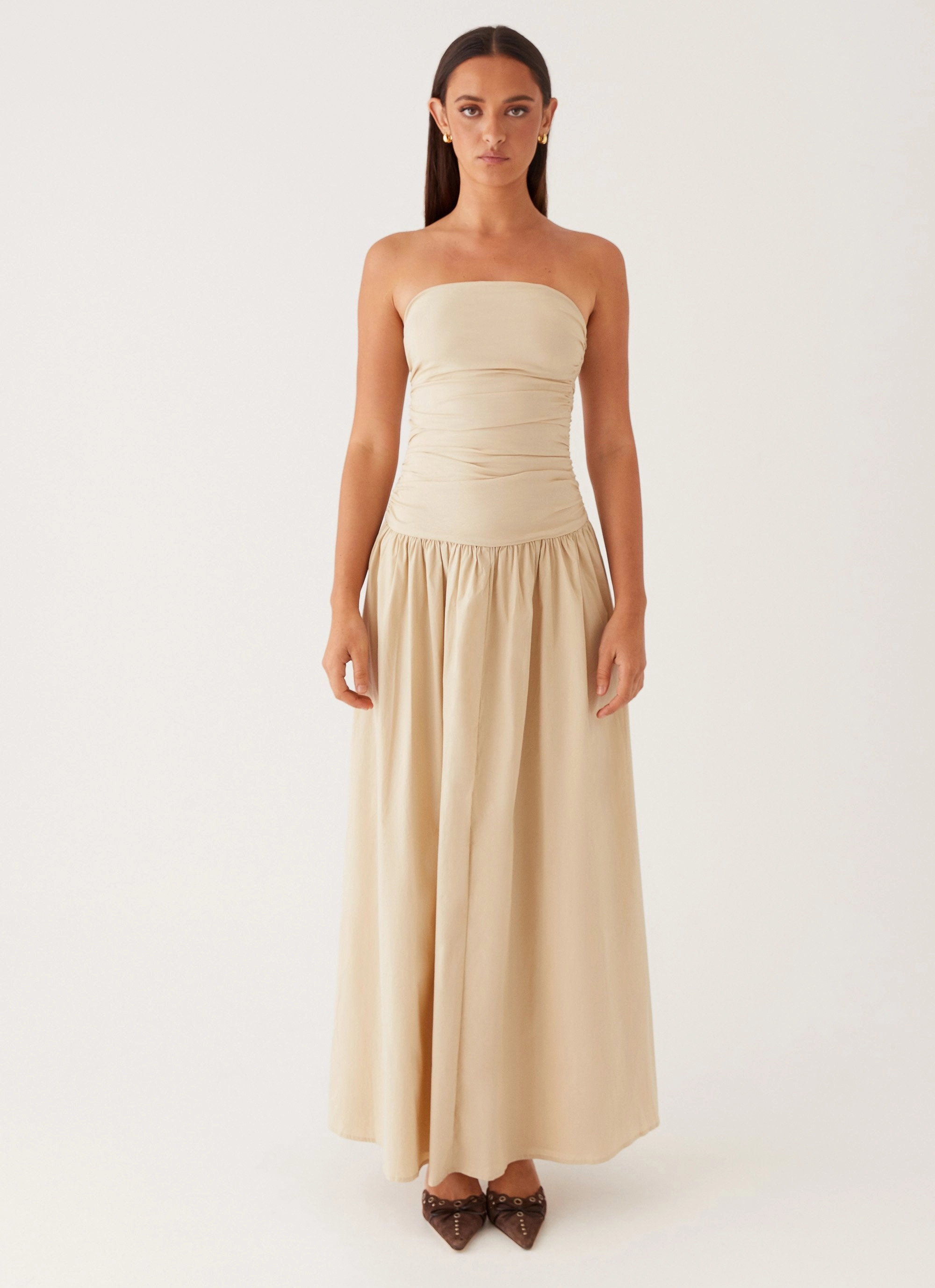 Street Style Lounge Feel Carmel Maxi Dress - Ivory