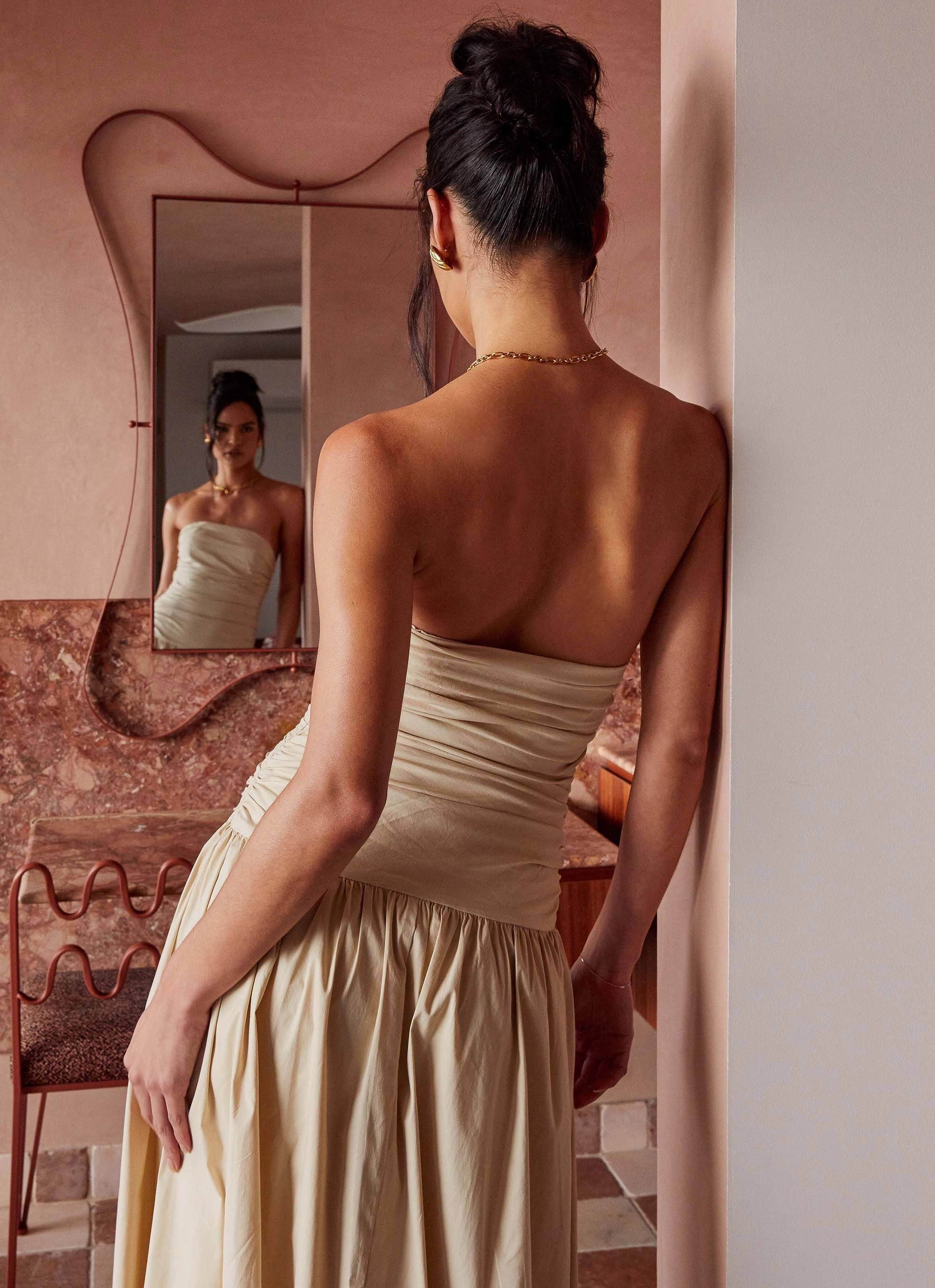 Breathable Material Carmel Maxi Dress - Ivory