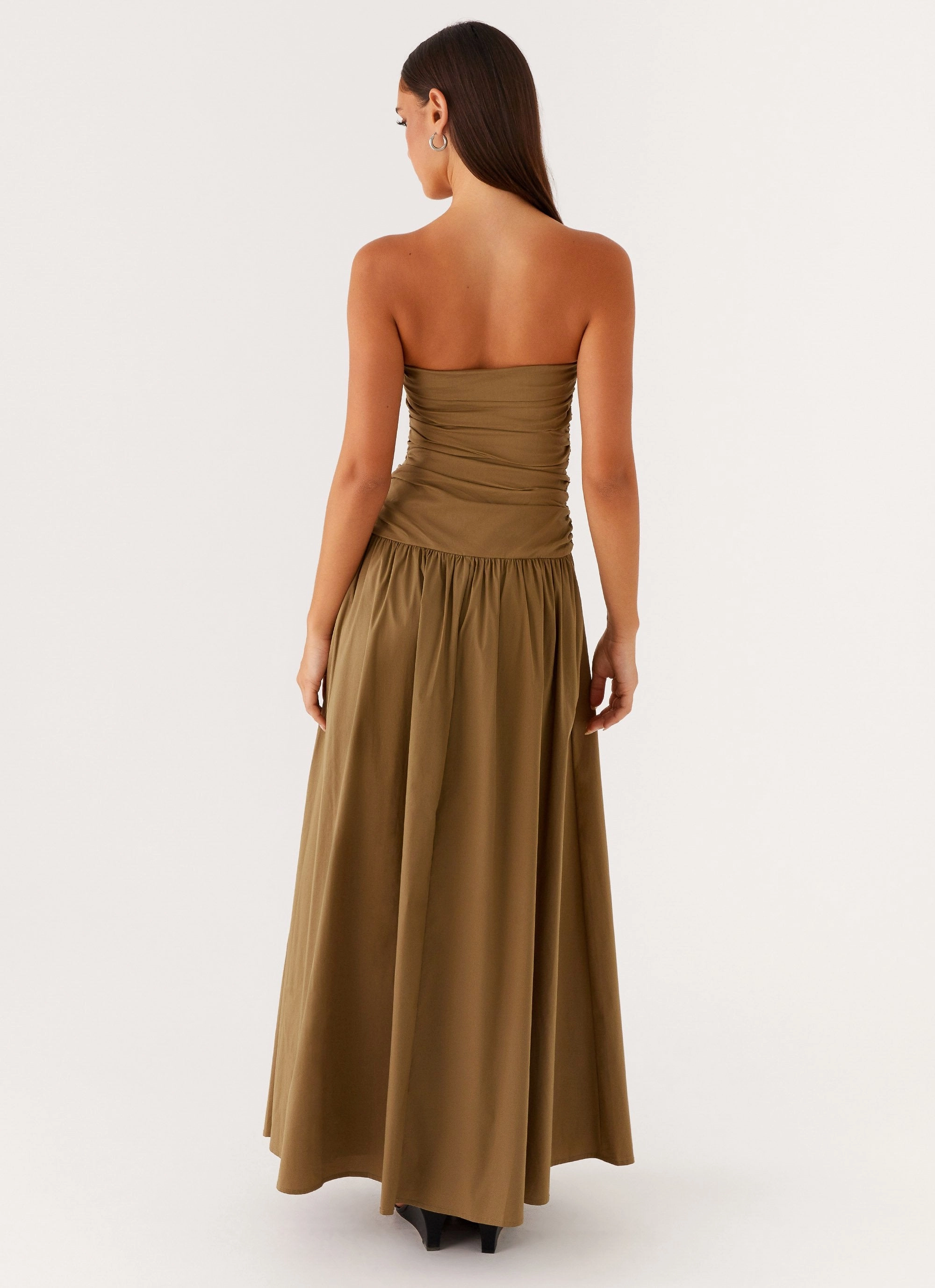 Carmel Maxi Dress - Khaki Light and Comfortable Wear Kind Glow