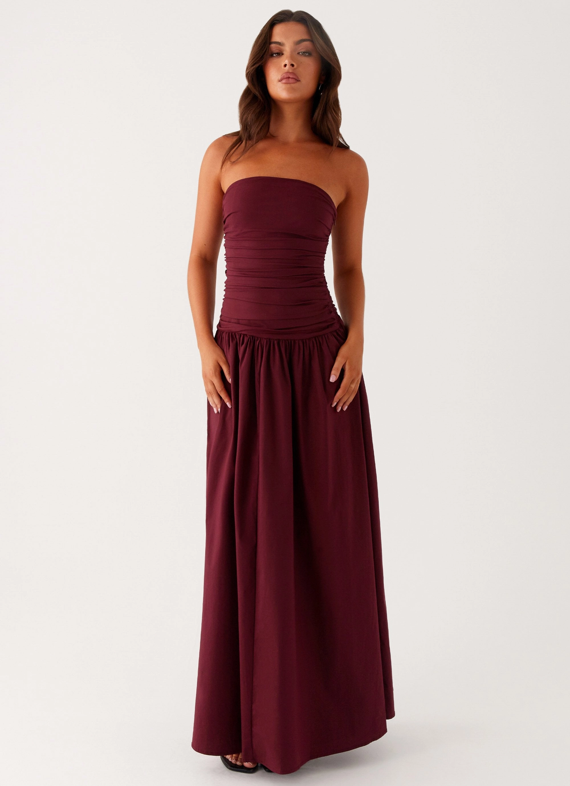 Tailored Comfort Street Style Carmel Maxi Dress - Mulberry