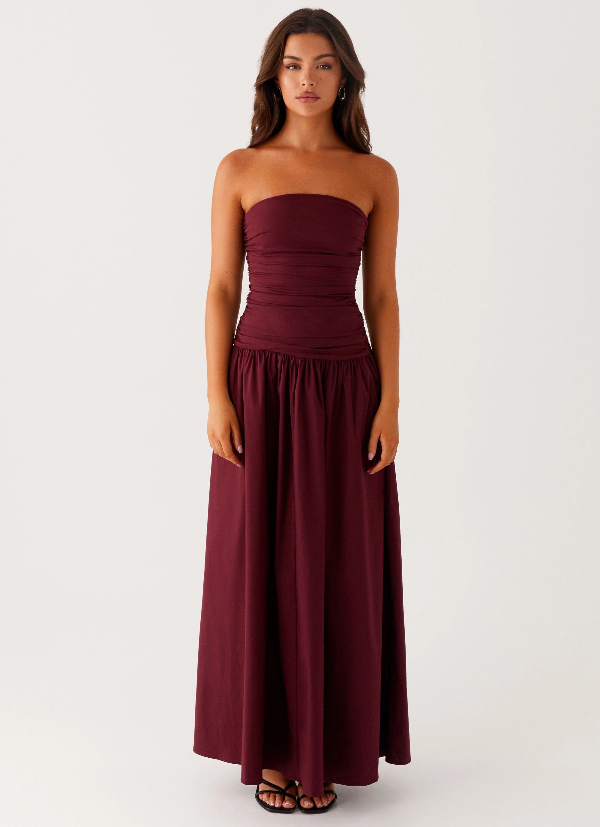 Carmel Maxi Dress - Mulberry Shine Skin All-season garment
