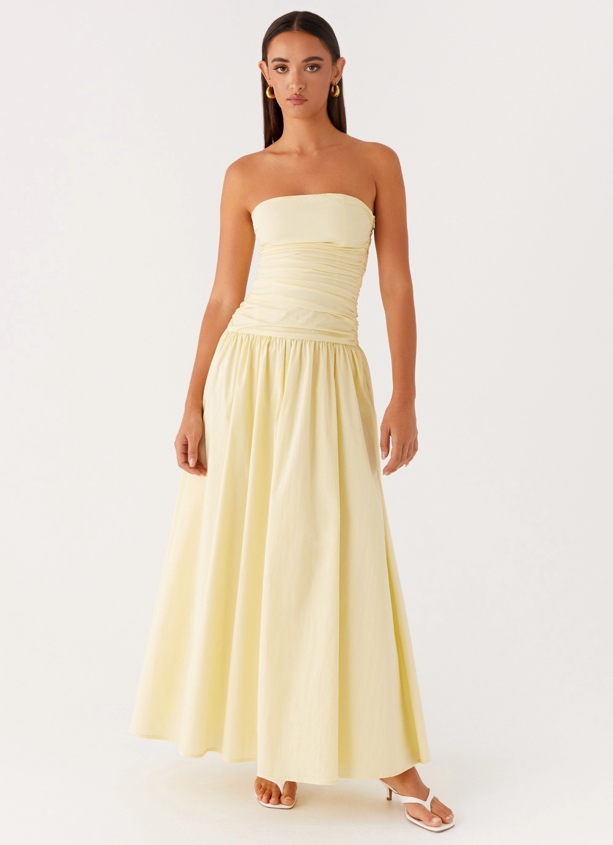 Carmel Maxi Dress - Yellow Bow Soft