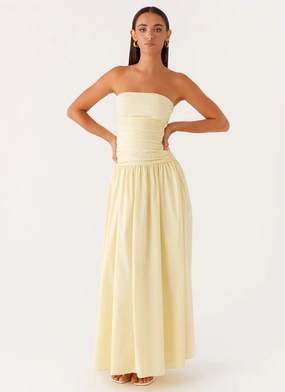 Carmel Maxi Dress - Yellow Jewel Tones Soft Layers