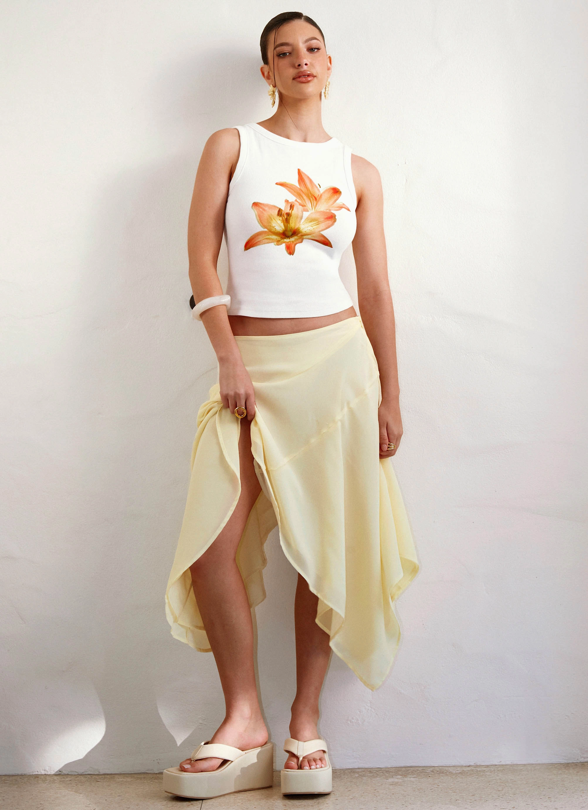 Carmela Tank Top - White Temperature control