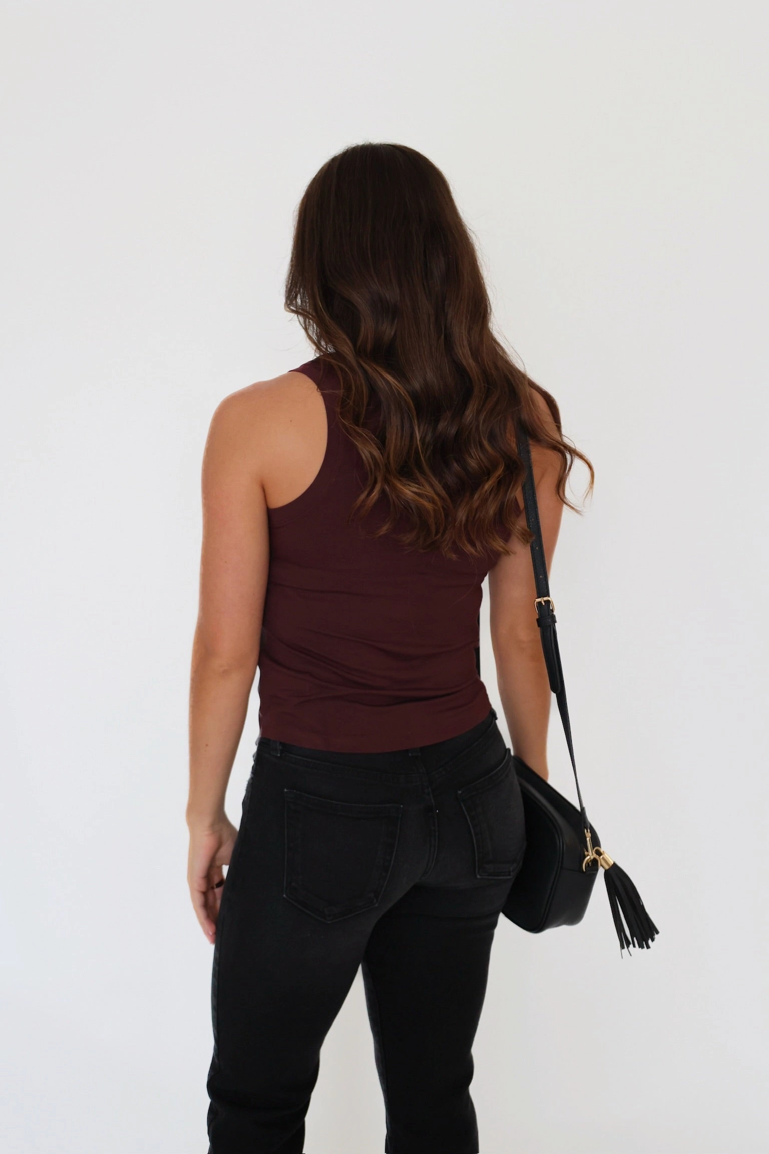 OdorResistant Technology Carmela Vegan Leather Tank- Chocolate