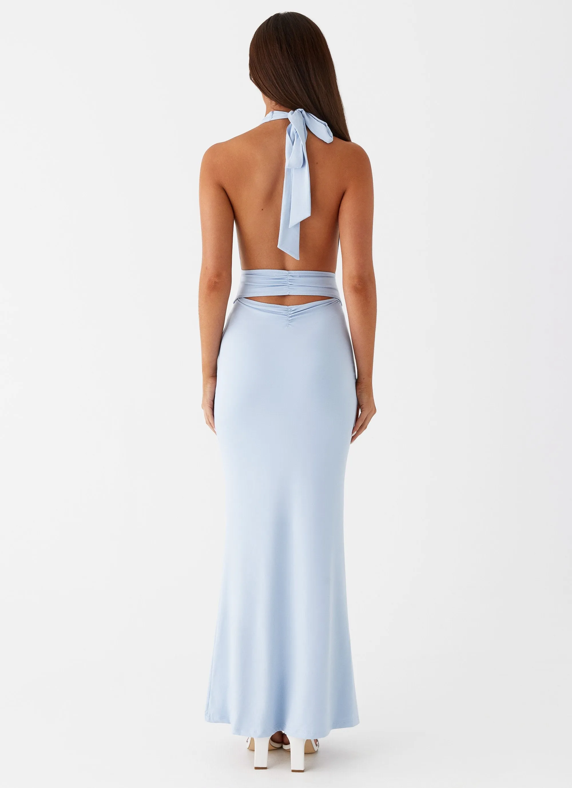Carolina Twist Maxi Dress - Blue Gender Neutral