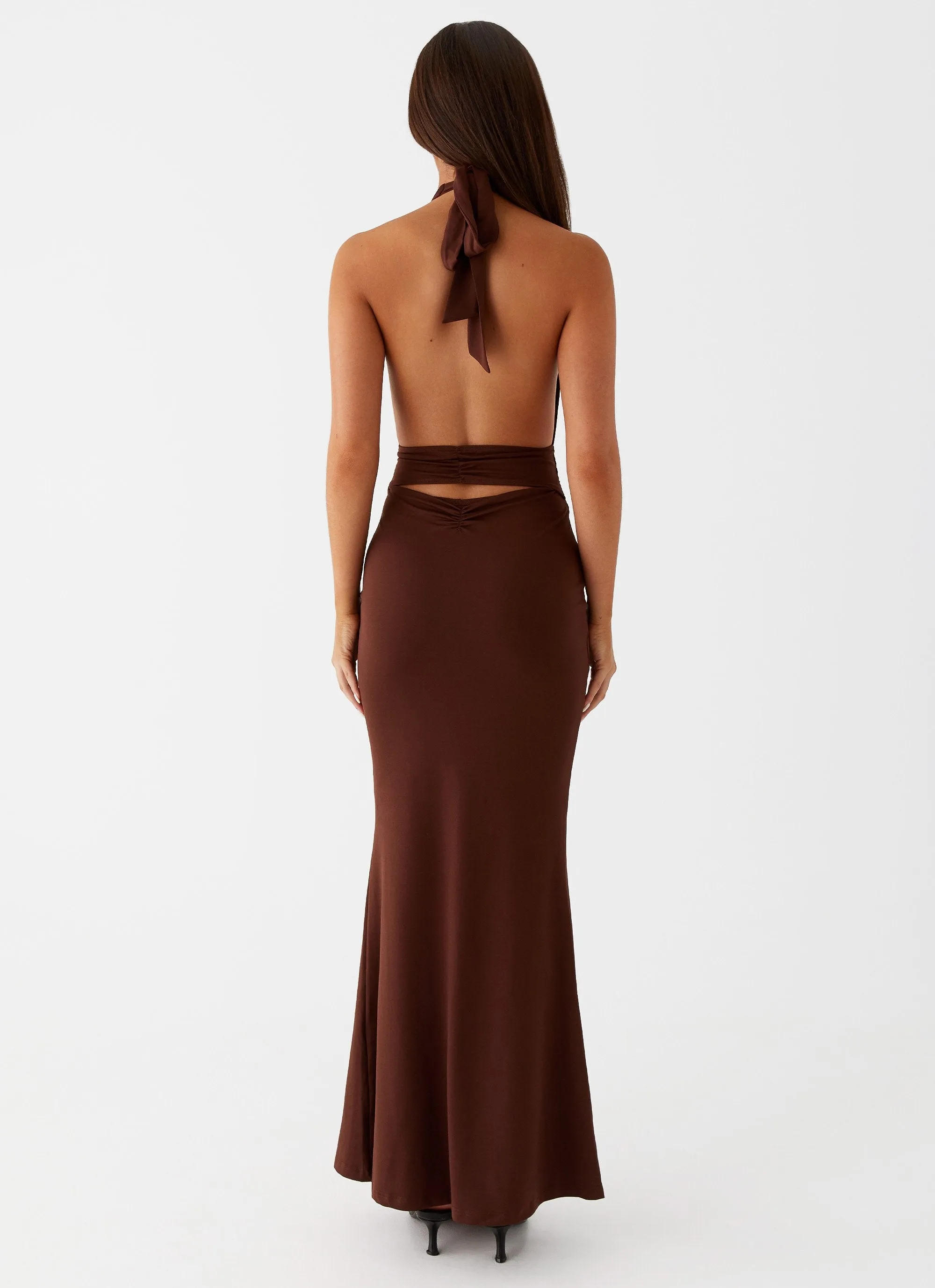 Mix-And-Match High Density Weave Carolina Twist Maxi Dress - Chocolate