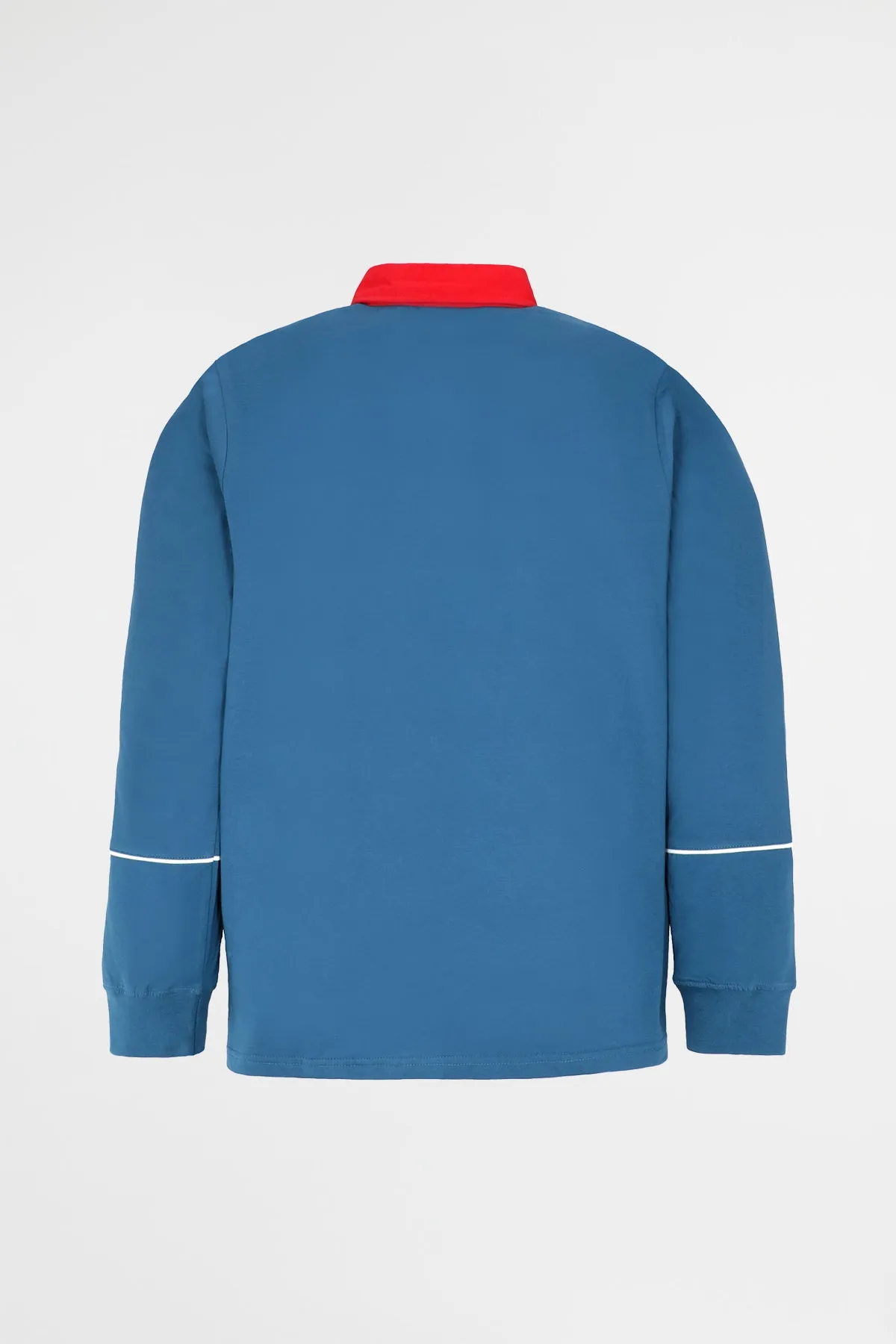 Carribean Blue & Red Rugby Polo Shirt (Plus Size) - W22 - MP0122P