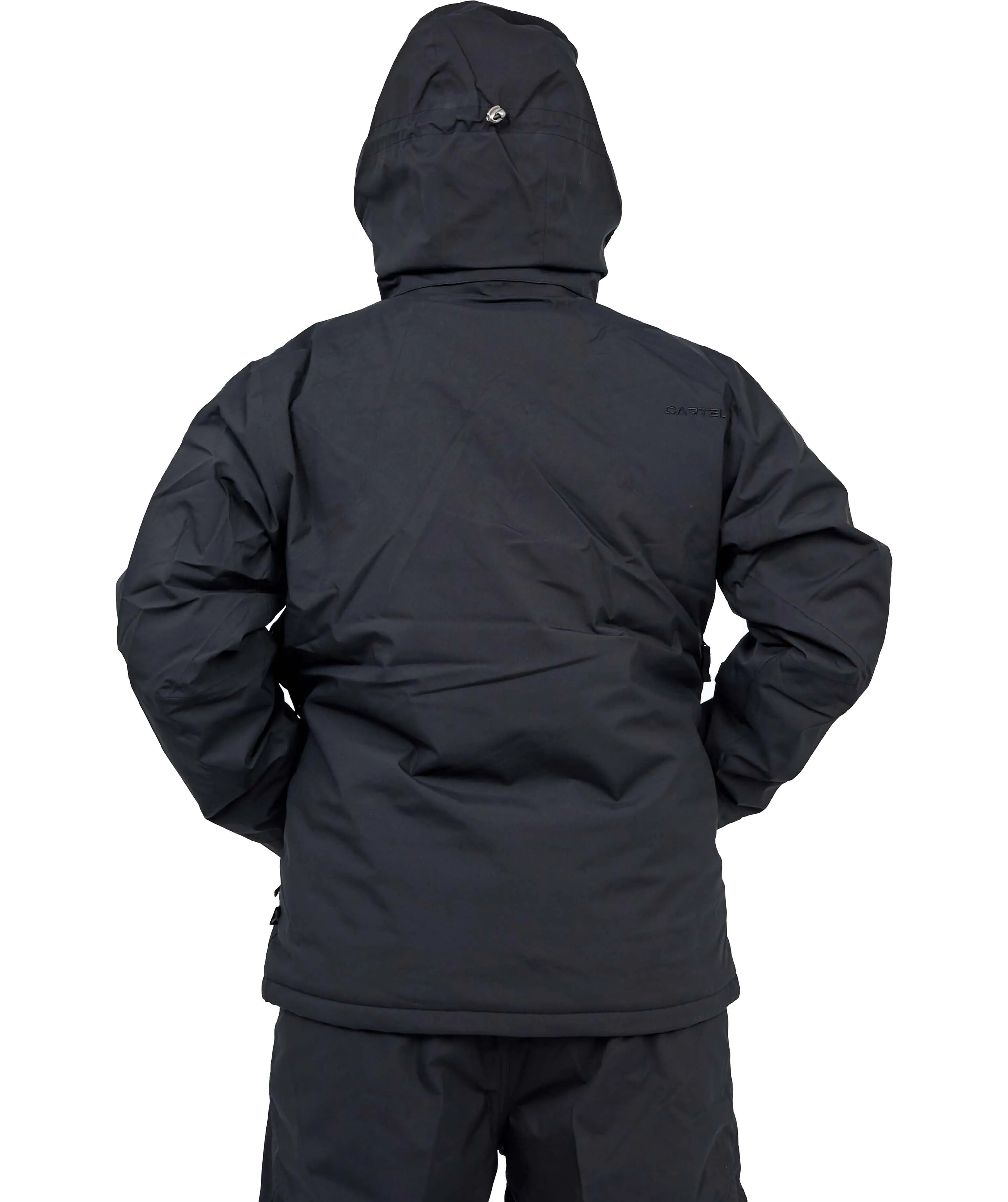 Cartel Bankso Mens Plus Size Ski Jacket Black Stretch 2XL-9XL