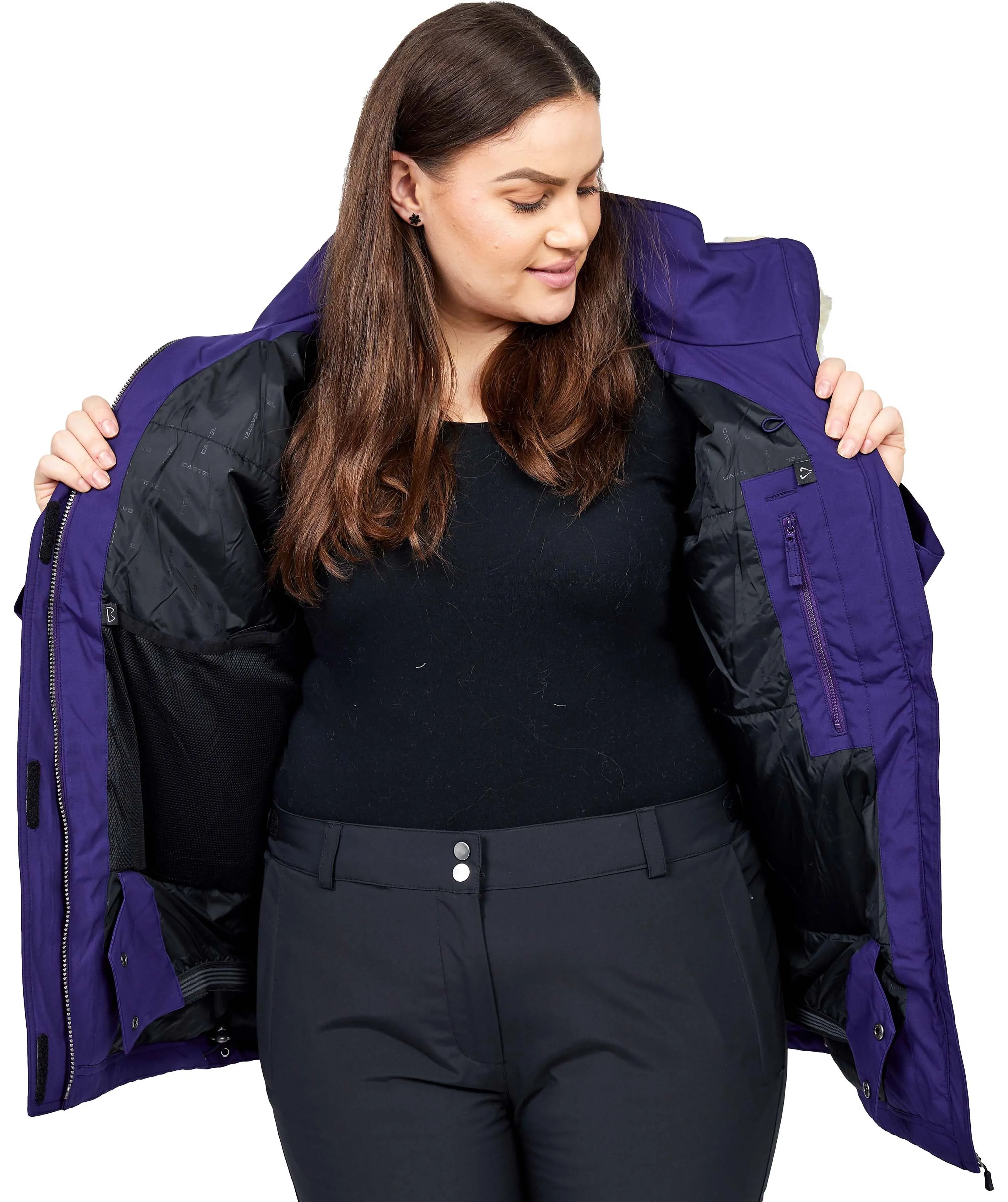 Cartel Brooklyn Stretch Women's Plus Size Ski Jacket Blueberry Navy Size 18-24