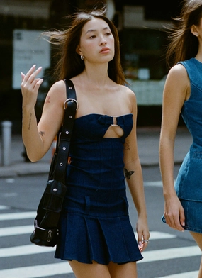 Case Closed Mini Dress - Dark Indigo Luxurious Touch Case Closed Mini Dress - Dark Indigo Fresh Flow